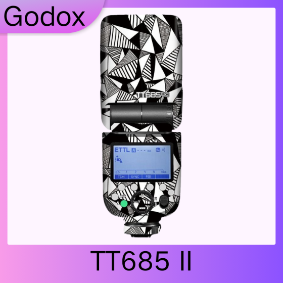 Flash Godox TT685 II  - Pele câmera, adesivo câmera - com alta resistência a arranhões, à prova d'água e com design elegante.